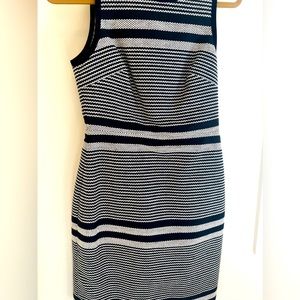 Striped Shift Suiting Dress